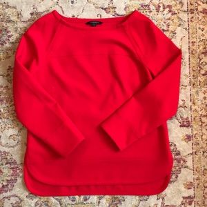 Banana Republic red boatneck blouse